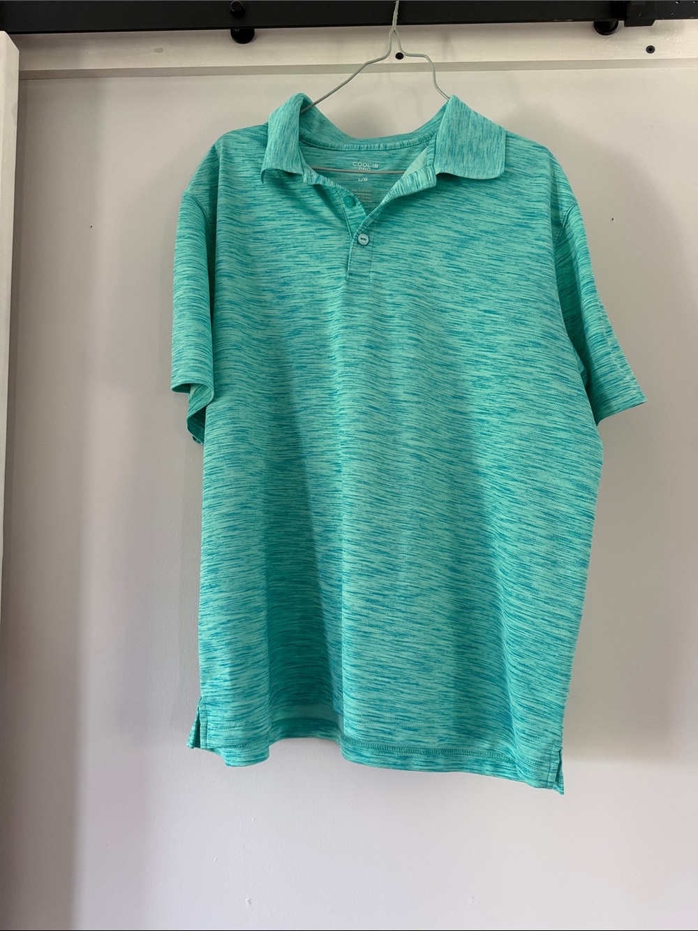 Aqua Heathered Polo Shirt